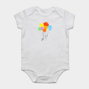 Girl floating by bubbles Baby Bodysuit